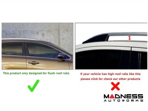 Alfa Romeo Stelvio Roof Rack Cross Bars - for models w/ factory roof rails - Silver - StarLock - 2018-2025 Alfa Romeo Stelvio Roof Rack Cross Bars - for models w/ factory roof rails - Silver - StarLock - 2018-2025